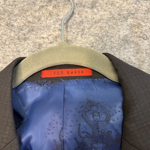 Ted Baker London Charcoal Gray Wool Blend Sport Coat Blazer Jacket Men’s 44R - Picture 3 of 12